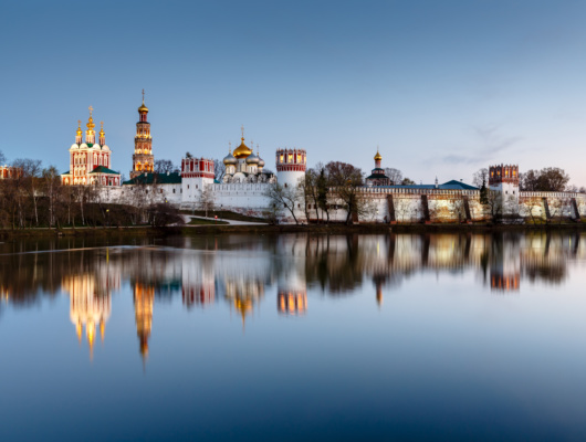 Vue sur le couvent Novodevichy, Moscou, Russie