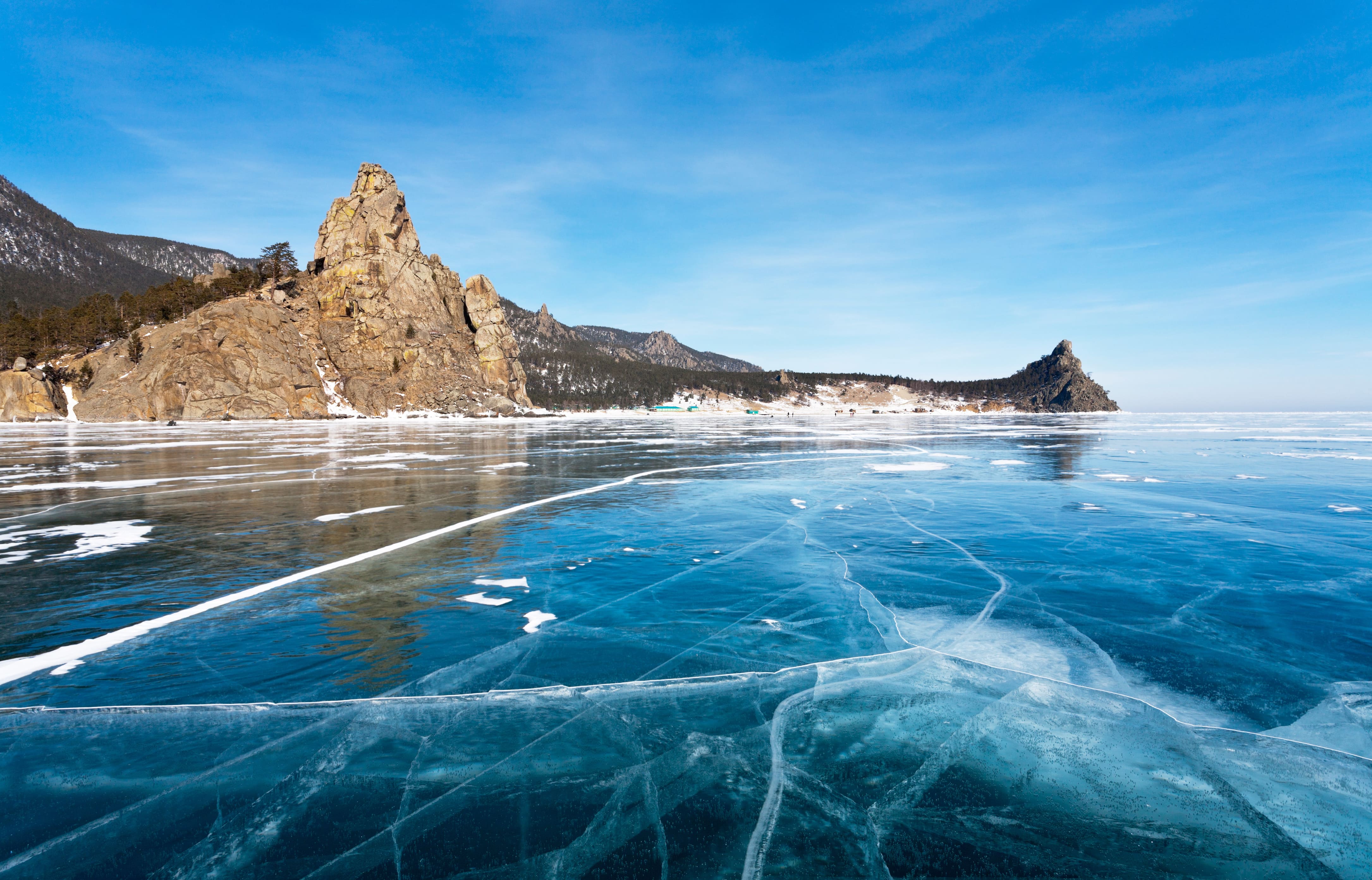 Lac Baïkal en hiver, Sibérie