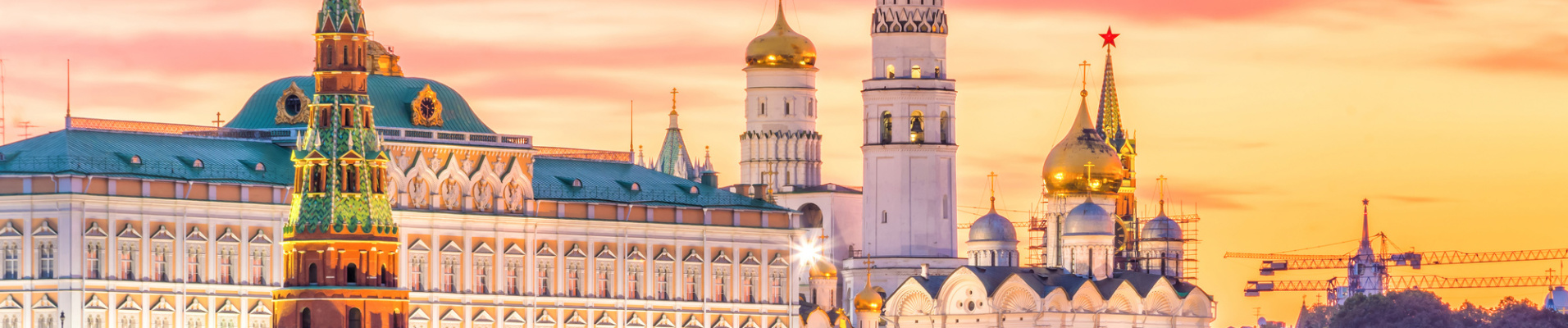 Coucher de soleil sur le Kremlin, Moscou, Russie