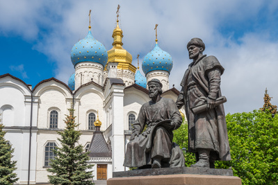 Statues Des Architectes, Kazan Kremlin, Russie