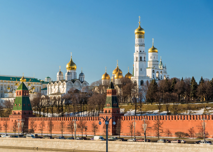 Vue sur le kremlin de Moscou en hiver