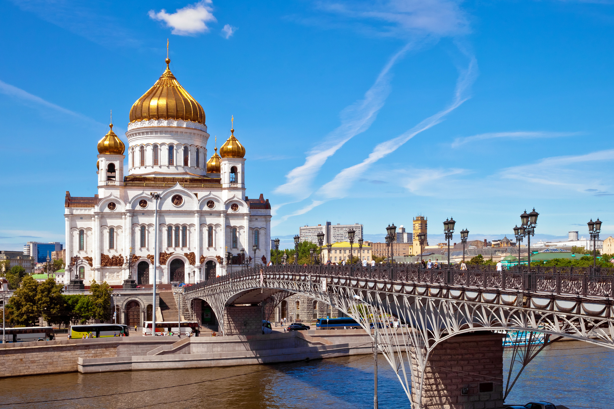 Vue sur la cathédrale Christ Saint-Sauveur en été, Moscou