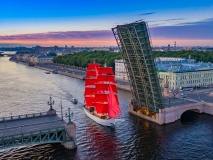 Pont Troitsky, Nuit blanche à Saint-Pétersbourg, Russie