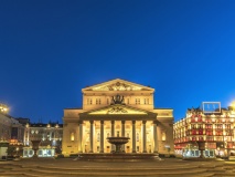 Théâtre du Bolchoï, en soirée, Moscou