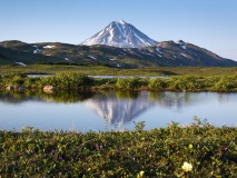 Vue sur le volcan Moutnovsky