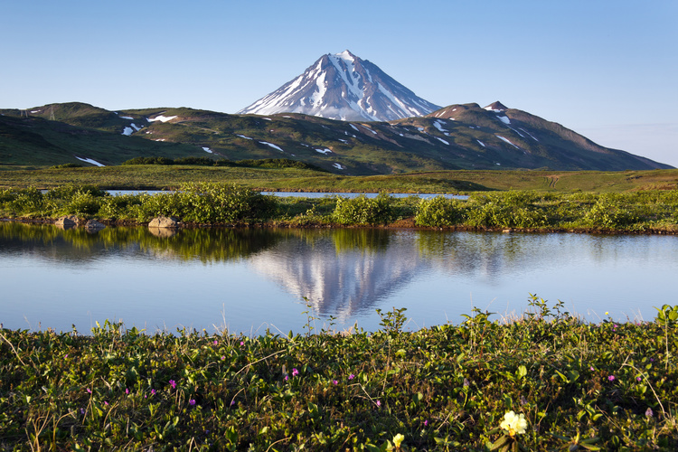 Vue sur le volcan Moutnovsky