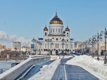 Cathédrale du Christ-Sauveur en hiver, Moscou