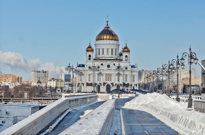 Cathédrale du Christ-Sauveur en hiver, Moscou