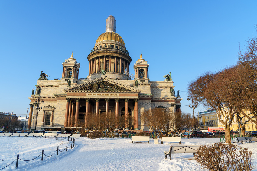 Cathédrale Saint-Isaac en hiver, Saint-Pétersbourg