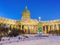 Cathédrale de Kazan, hiver